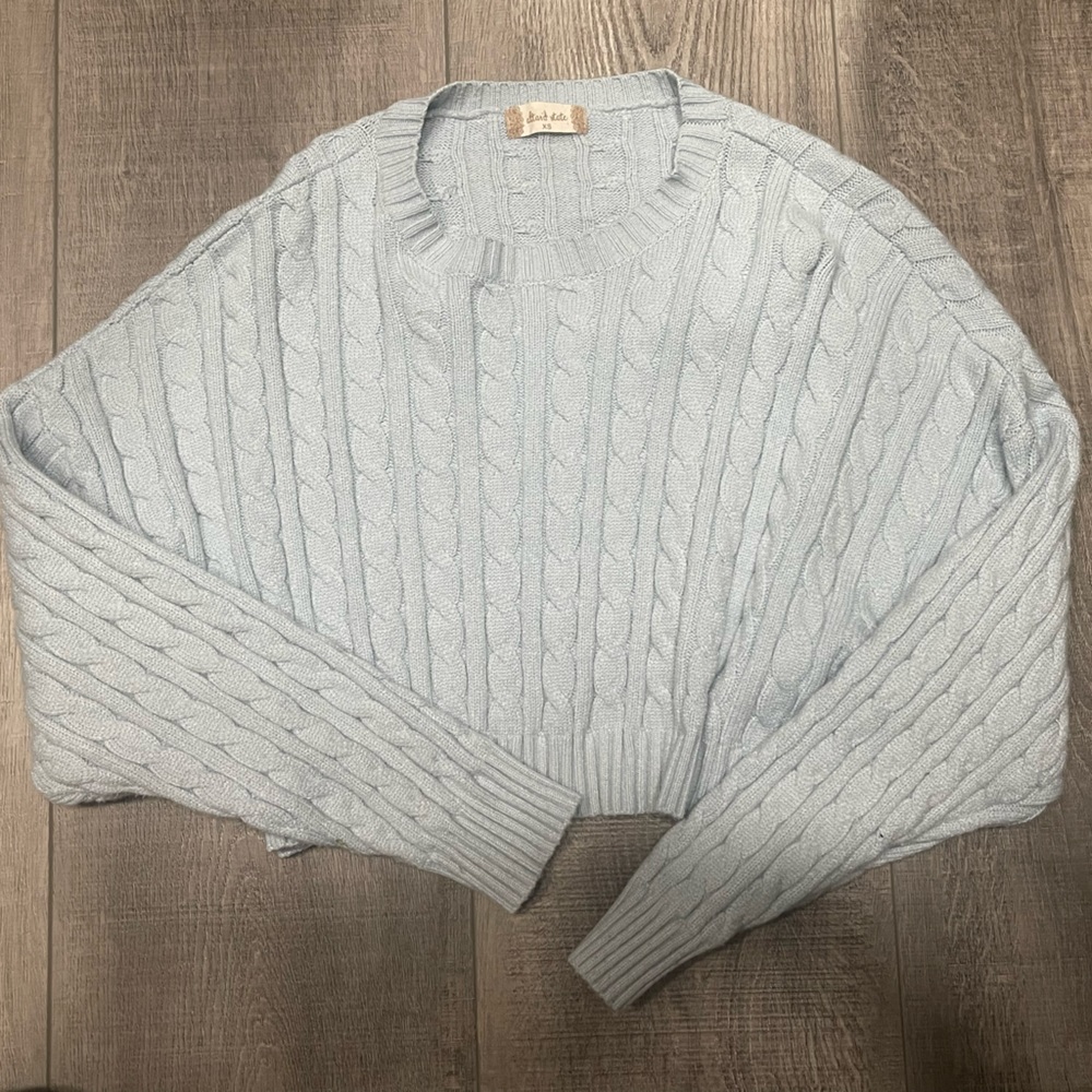 Altar’d State Blue Cropped Sweater